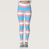 トランス・ジェンダーのプライドの旗- LGBTの虹 レギンス (正面)