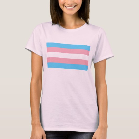 トランス・ジェンダーのプライドの旗 Tシャツ (正面)