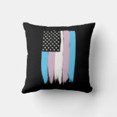 トランス・ジェンダーのプライドの星条旗 クッション (裏面)