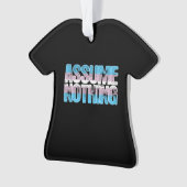 トランス・ジェンダーのプライドは何も仮定しません オーナメント (正面)