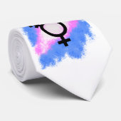 トランス・ジェンダーの旗のしぶきのペンキ ネクタイ (ロール)