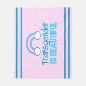 トランス・ジェンダーの美しい虹 フリースブランケット (正面)