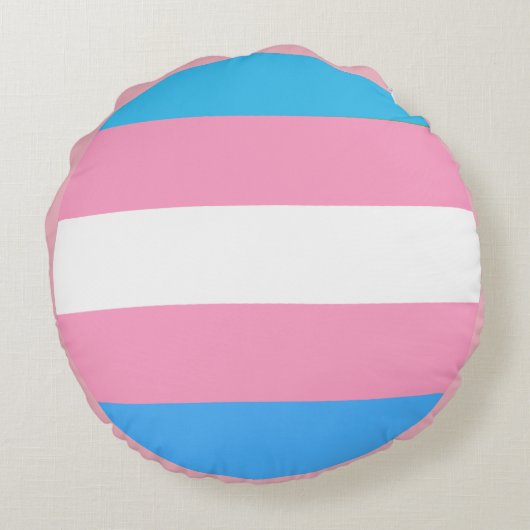 トランス・ジェンダーMTF FTMの認識度のプライドの枕 ラウンドクッション (裏面)