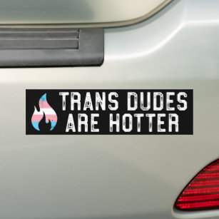 トランス・デュデスはLGBTQトランスジェンダーの熱い バンパーステッカー
