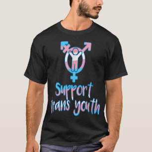 トランス・ユース・キッ保護ズLGBTトランスジェンダーをサポート  Tシャツ