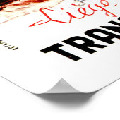 トランスEurop表現、速列車、ヴィンテージ旅行 ポスター (角)