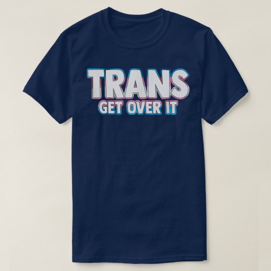 トランスGet Over Itプライドフラグ Tシャツ (デザイン正面)