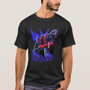 トランスStarscream Graffiti壁色彩の鮮やかポート Tシャツ