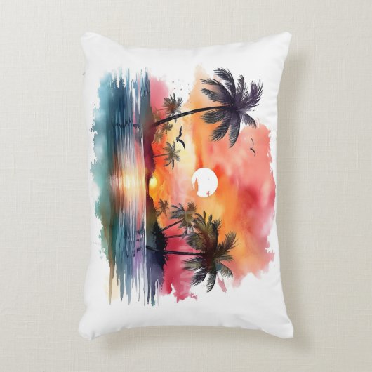 トランデ最高のス人気があるデザインサンライズピロ アクセントクッション (正面(垂直))