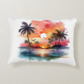 トランデ最高のス人気があるデザインサンライズピロ アクセントクッション (裏面)