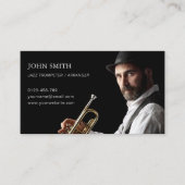 トランピカスタムーターモダンフォトブラック 名刺 (正面)