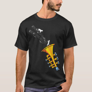 トランピータージャズミュージシャンキャットペットペアレントギフトアイディアT Tシャツ