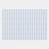 トランフラグハートパターン ラッピングペーパーシート (正面3)