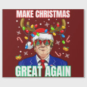 トランプおもしろいが再びクリスマスを素晴らし作る ラッピングペーパー (フラット)