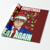 トランプおもしろいが再びクリスマスを素晴らし作る ラッピングペーパー (アンロールド)