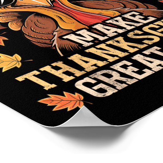 トランプおもしろいが再び七面鳥に感謝祭を素晴らし作る ポスター (角)