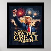 トランプおもしろいが再び新年を素晴らし作る新しい宣伝 ポスター (正面)