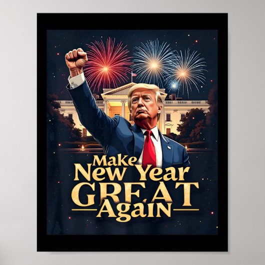 トランプおもしろいが再び新年を素晴らし作る新しい宣伝 ポスター (正面)