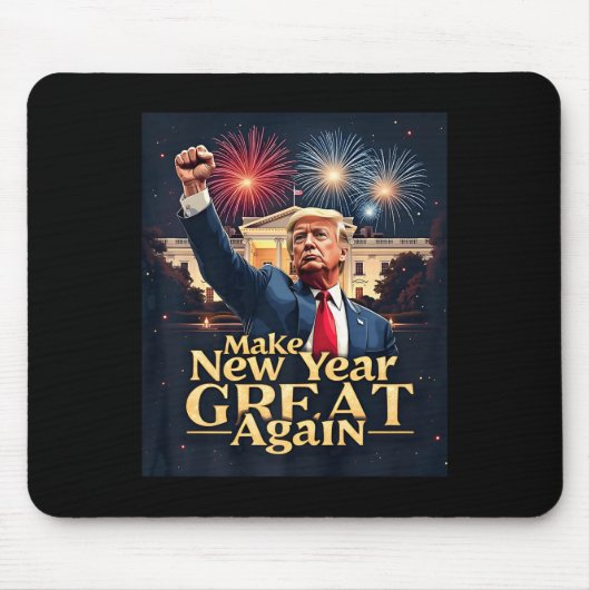 トランプおもしろいが再び新年を素晴らし作る新しい宣伝 マウスパッド (正面)