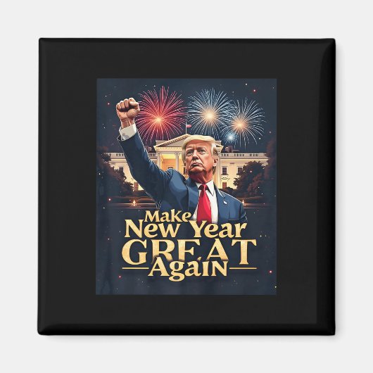 トランプおもしろいが再び新年を素晴らし作る新しい宣伝 マグネット (正面)