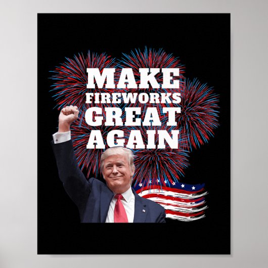 トランプおもしろいが再び新素晴らし年Evに花火を打ち上げ ポスター (正面)