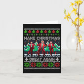 トランプおもしろいが再び醜い素晴らしクリスマスを作る カード (黄色い花)