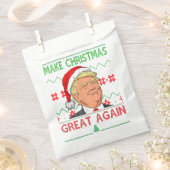 トランプおもしろいが再び醜い素晴らし汗をクリスマスに作る フェイバーバッグ (クリップ留めされた状態)