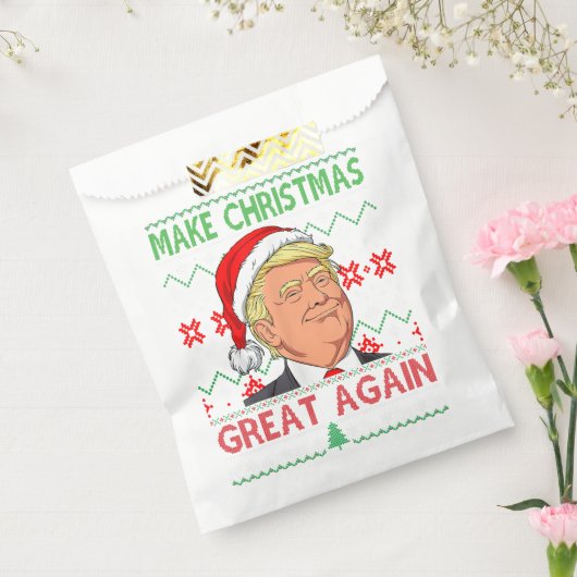 トランプおもしろいが再び醜い素晴らし汗をクリスマスに作る フェイバーバッグ (封をした状態)