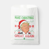 トランプおもしろいが再び醜い素晴らし汗をクリスマスに作る フェイバーバッグ (正面)