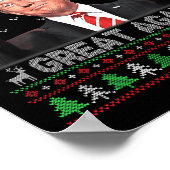 トランプおもしろいが再び醜い素晴らし汗をクリスマスに作る ポスター (角)