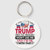 トランプおもしろいが私を好きにならない キーホルダー (裏面)