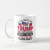 トランプおもしろいが私を好きにならない コーヒーマグカップ (左)