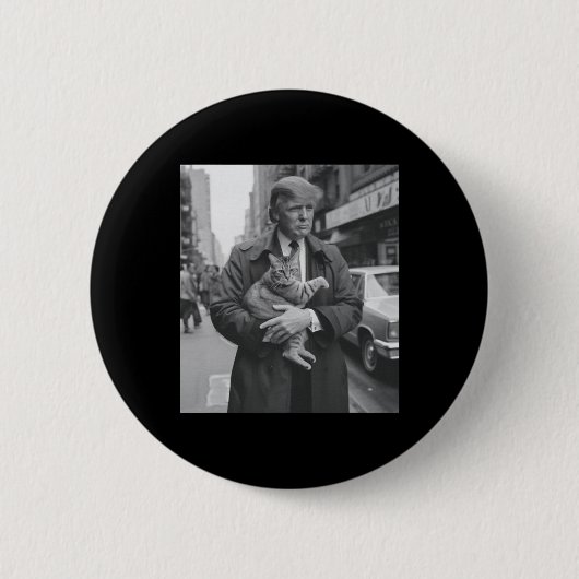 トランプおもしろいとネコ 缶バッジ (正面)