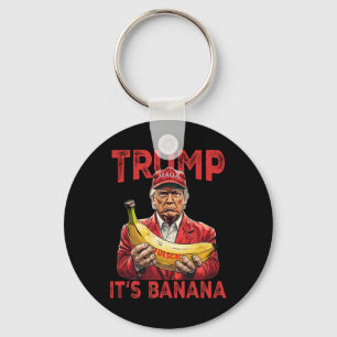 トランプおもしろいにとってバナナはかりで測だ キーホルダー