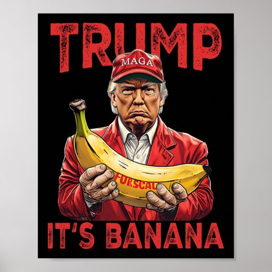 トランプおもしろいにとってバナナはかりで測だ ポスター (正面)