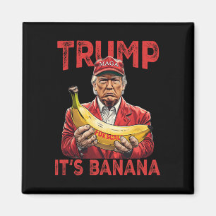 トランプおもしろいにとってバナナはかりで測だ マグネット