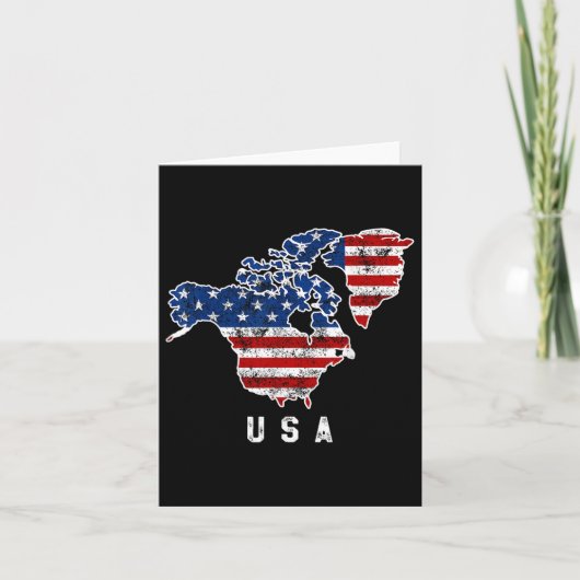 トランプおもしろいのアメリカ地図とカナダの姿 カード (正面)