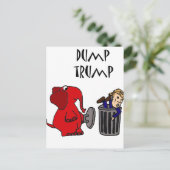 トランプおもしろいの政治的漫画アートを捨てる ポストカード (スタンド正面)