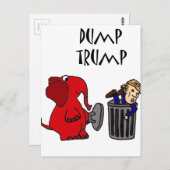 トランプおもしろいの政治的漫画アートを捨てる ポストカード (正面/裏面)