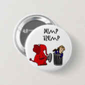 トランプおもしろいの政治的漫画アートを捨てる 缶バッジ (正面&裏面)