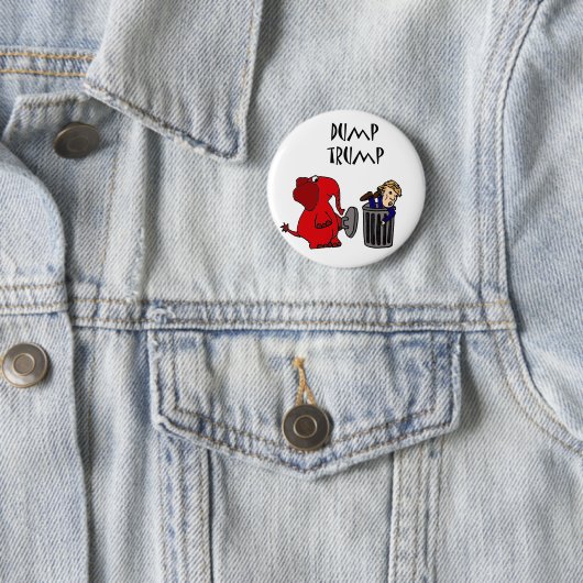 トランプおもしろいの政治的漫画アートを捨てる 缶バッジ (インサイチュ)