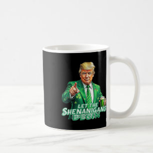 トランプおもしろいはシェナニガンにSt patricksを始めさせる コーヒーマグカップ