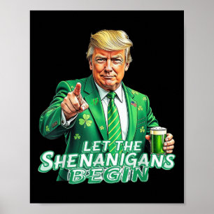 トランプおもしろいはシェナニガンにSt patricksを始めさせる ポスター