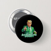 トランプおもしろいはシェナニガンにSt patricksを始めさせる 缶バッジ (正面&裏面)