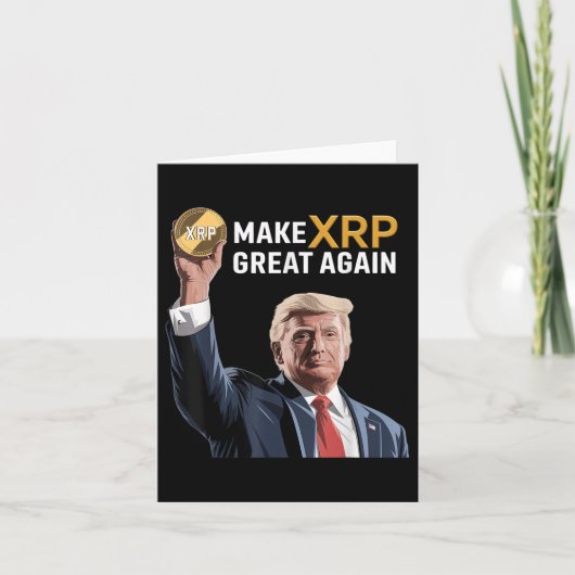 トランプおもしろいは再びXrpを作素晴らし成するXrp暗号 カード (正面)