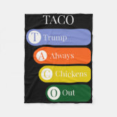 トランプおもしろいは常にタコ貿易を鶏を追い払う フリースブランケット (正面)