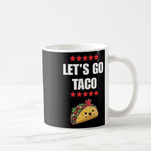トランプおもしろいは常に鶏をアウトミームレッツタコ コーヒーマグカップ (右)