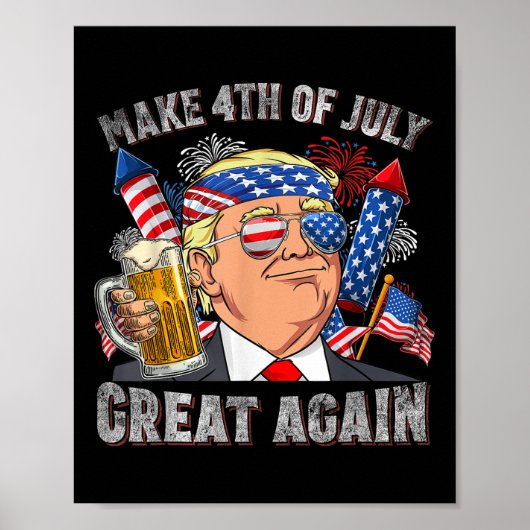 トランプおもしろいは7月の4日に再び男素晴らし性を作る ポスター (正面)
