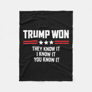 トランプおもしろいは、私が知っているそれを知っている彼らはそれを知って勝った フリースブランケット