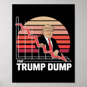 トランプおもしろいアンチトランプ株価暴落 ポスター